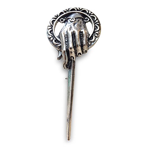Orion Creations Game of Thrones. Casa de Lanaster, Plata Antigua Mano Tono del Rey Broche en la Tarjeta de Respaldo Orion Creations Game of Thrones. Casa de Lanaster, Plata Antigua Mano Tono del Rey Broche en la Tarjeta de Respaldo