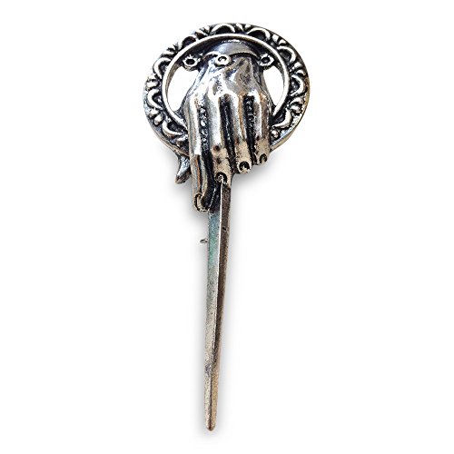 Orion Creations Game of Thrones. Casa de Lanaster, Plata Antigua Mano Tono del Rey Broche en la Tarjeta de Respaldo