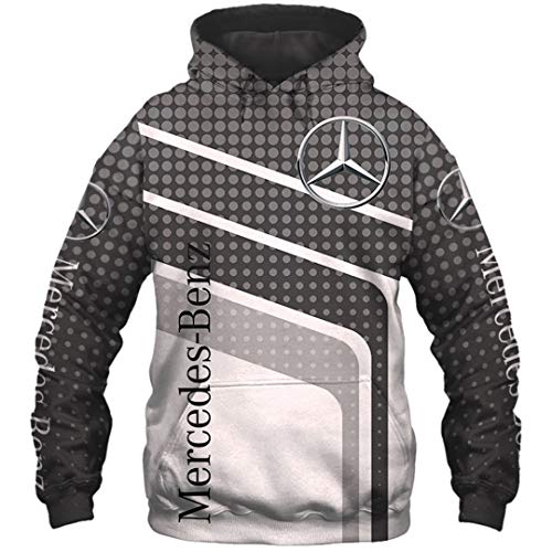 Otoño/Invierno Hombre Jersey De Manga Larga Cuello Redondo Top Impreso En 3D Mercedes B.ENZ Colorblock Suéter A Rayas con Capucha Simple Casual Ropa Deportiva Tallas S A 5XL Opcional (1,4XL)