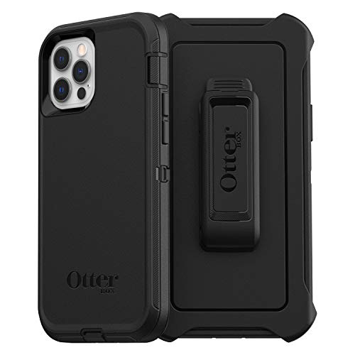 OtterBox Defender funda robusta anticaídas para Apple iPhone 12/12 Pro Negra, sin embalaje