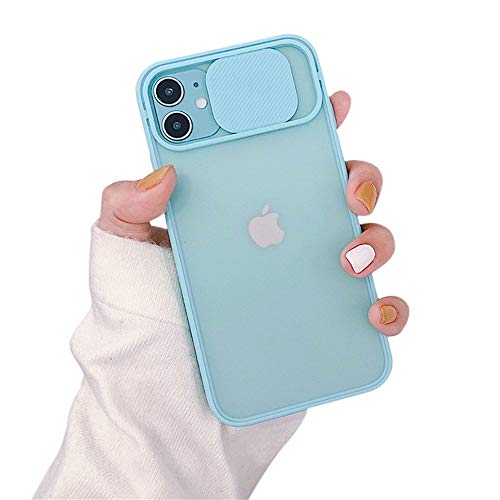 OWM Funda para iPhone 11 antigolpes Funda de Silicona Protectora Negro Satinado [Protector cámaras Deslizante] para iPhone 11 de Apple (2019) - Verde Menta