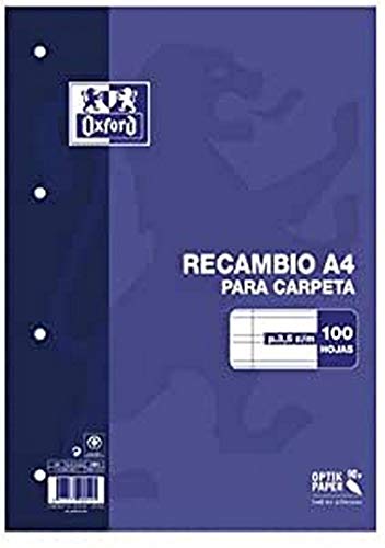Oxford 121051994 - Recambios (100 hojas A4) Oxford 121051994 - Recambios (100 hojas A4)