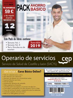 Pack Básico: Temarios + Test + Simulacros. Operario De Servicios SACYL Pack Básico: Temarios + Test + Simulacros. Operario De Servicios SACYL