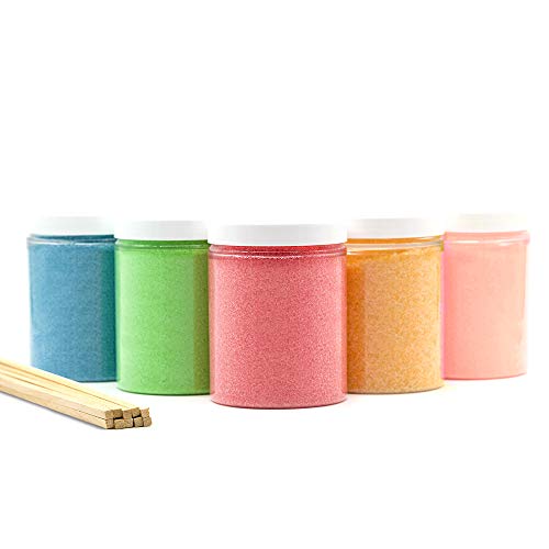 Pack de 5 Tarros para Algodón de Azúcar de Sabores + 20 Palos de Madera Reutilizables. 5 Botes de Azúcar para hacer Nubes Dulces de Algodón + 20 Varillas de Regalo Pack de 5 Tarros para Algodón de Azúcar de Sabores + 20 Palos de Madera Reutilizables. 5 Botes de Azúcar para hacer Nubes Dulces de Algodón + 20 Varillas de Regalo