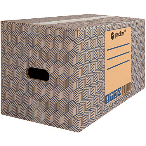 packer PRO Pack 20 Cajas Carton para Mudanzas y Almacenaje con Asas 430x300x250mm