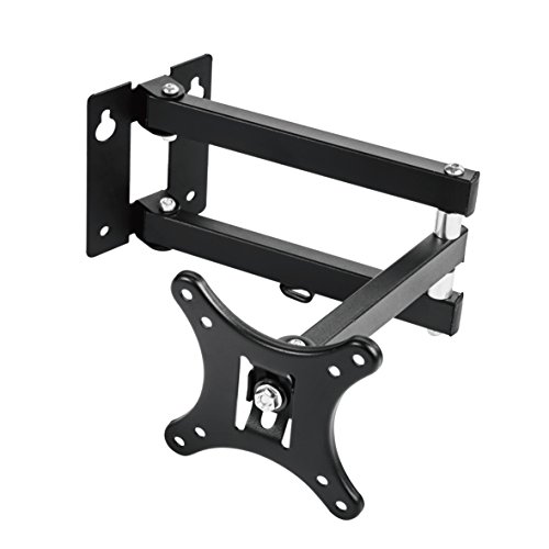 Paladinz PLDTVM001SUKF - Soporte de pared para TV de 13"-30", Pulgadas Inclinable y Giratorio, Capacidad máxima de carga 25 KG, Negro