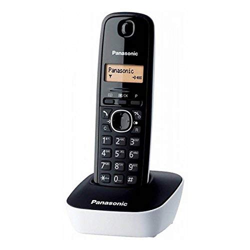 Panasonic KX-TG1611, Teléfono Fijo Inalámbrico (LCD, Identificador de Llamadas, Agenda de 50 Números, Tecla de Navegación, Alarma, Reloj), DECT, Blanco