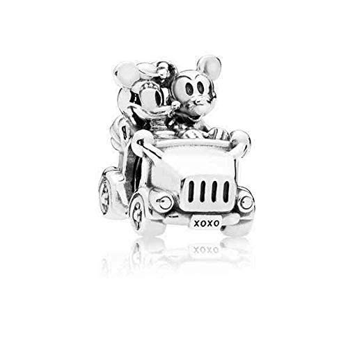 Pandora Colgante para coche de Minnie Mouse y Mickey Mouse de plata de ley 797174
