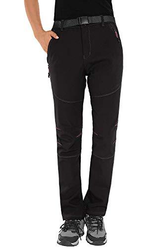 Pantalon Trekking Mujer Impermeable Pantalones de Montaña Invierno Pantalón Softshell de Senderismo, Negro 1, Talla EU-XS Pantalon Trekking Mujer Impermeable Pantalones de Montaña Invierno Pantalón Softshell de Senderismo, Negro 1, Talla EU-XS