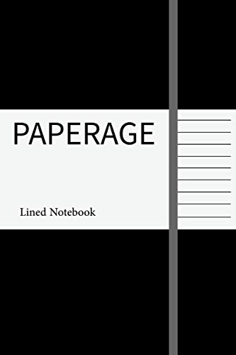 paperage journal notebook, medium 6x9 BLACK: Length: 250 Pages,