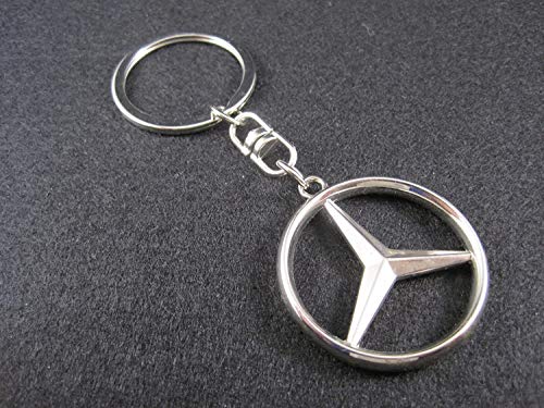 Para Mercedes Benz, llavero acero inoxidable cromado.