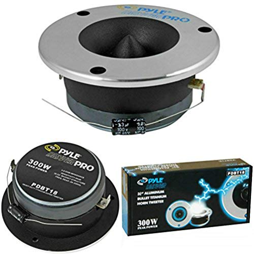 PAREJA DE SUPER TWEETER PYLE PDBT18 DE 300 WATT RMS Y 600 WATT MAX A PAREJA DE 10,00 CM DE DIÁMETRO 4" Y 99 DB X PUERTAS PORTERO ES MONTANTES COCHE CON REDUCIDA PROFUNDIDAD' 3,60 CM