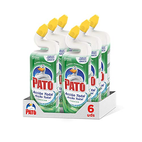 Pato - WC Acción Total Limpiador para Inodoro Frescor , Limpia y Perfuma, 750ml [Pack de 6]