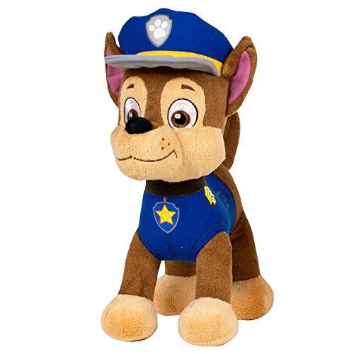 Patrulla canina (PAW PATROL) - Peluche personaje Chase, Pastor Aleman Policia (20cm de pie) Calidad super soft - Color Azul -
