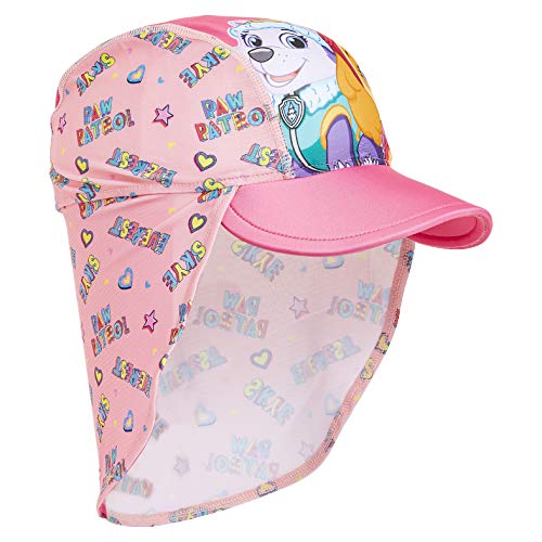 Paw Patrol Gorra de Visera para Niños, Gorra Niño La Patrulla Canina, Gorro Bebe Verano con Protector Solar UV, Sombrero para Playa Piscina, Regalos para Niñas y Niños (Rosa)