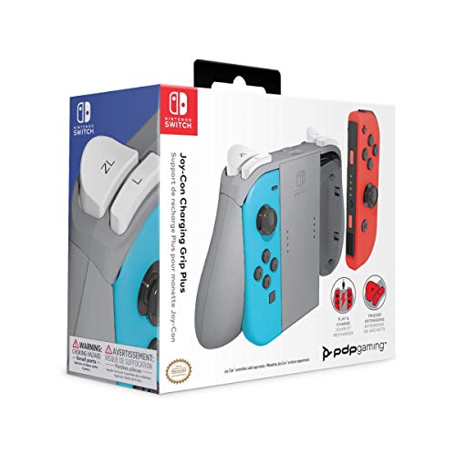 PDP Gaming - Charging grip plus para 2 Joy con (colo gris) (Nintendo Switch)