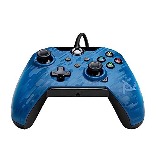 PDP Gaming - Mando con cable licenciado (camuflaje Azul) (Xbox One)