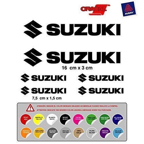 Pegatina Adhesivo Compatible con Suzuki Troquelado Vinilo Mod 1 16 Colores Disponibles Kit 6 Unidades
