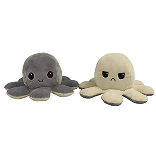 Peluche de Pulpo Reversible, Bonitos Juguetes de Peluche muñeco Vibrante de Doble Cara el Pulpo Reversible Original de Felpa Bonitos Juguetes de Peluche Niños