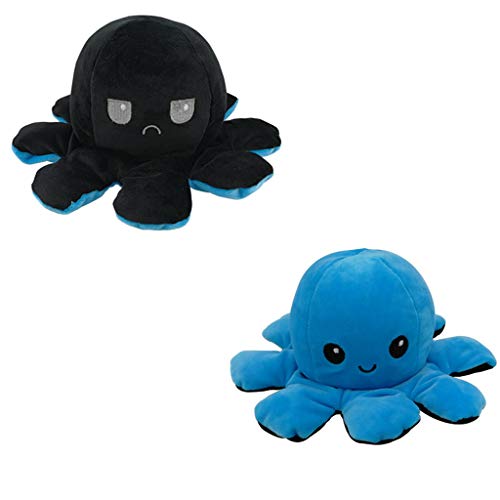 Peluche de Pulpo Reversible, Bonitos Juguetes de Peluche muñeco Vibrante de Doble Cara el Pulpo Reversible Original de Felpa Bonitos Juguetes de Peluche Niños