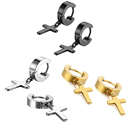 Pendientes Hombre Mujer Acero Inoxidable Juego de 6 Pcs Colgante Cruz Arete Hipoalergénico Juego Joya Chulo Regalo Pareja San Valentín Pendientes Hombre Mujer Acero Inoxidable Juego de 6 Pcs Colgante Cruz Arete Hipoalergénico Juego Joya Chulo Regalo Pareja San Valentín