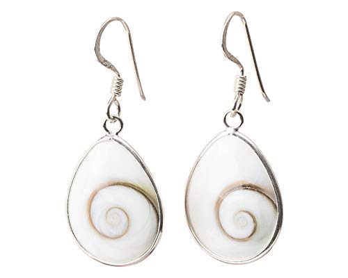 Pendientes Plata de Ley 925 - Ojo de Shiva - Piedra de Santa Lucía - Aretes de Plata para Mujer Hechos a Mano - Joyería Mediterránea - Forma de Gota - Ovalados Pendientes Plata de Ley 925 - Ojo de Shiva - Piedra de Santa Lucía - Aretes de Plata para Mujer Hechos a Mano - Joyería Mediterránea - Forma de Gota - Ovalados