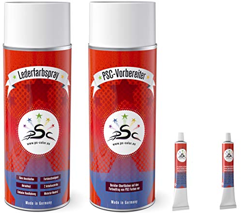 Penta Star Color Set 4 – 400: Color de cuero apto para Lotus Excel beige& Leder-Reiniger 400 ml Spray & cuero líquido & Lederspachtel 8 g tubo para teñir y restaurar