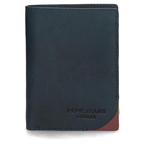 Pepe Jeans Arrow Cartera vertical con monedero Azul 8,5x11,5x1 cms Piel Pepe Jeans Arrow Cartera vertical con monedero Azul 8,5x11,5x1 cms Piel