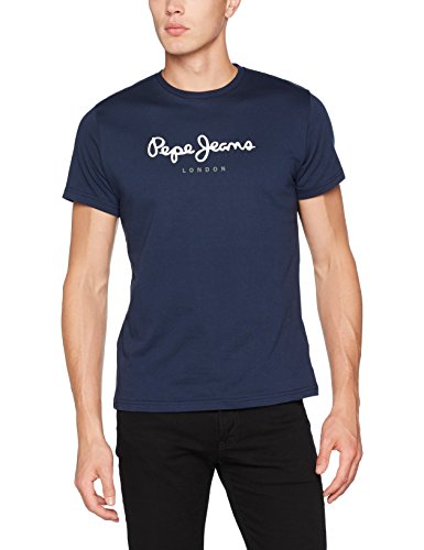 Pepe Jeans Eggo PM500465 Camiseta, Azul (Navy 595), Large para Hombre Pepe Jeans Eggo PM500465 Camiseta, Azul (Navy 595), Large para Hombre