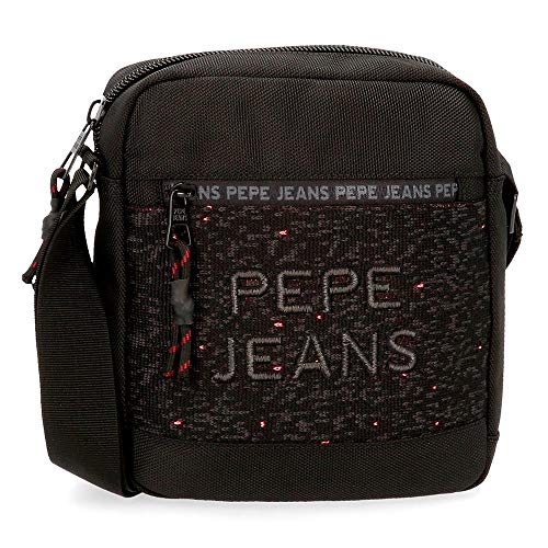 Pepe Jeans Hike Bandolera Negro 19x22x6 cms Poliéster