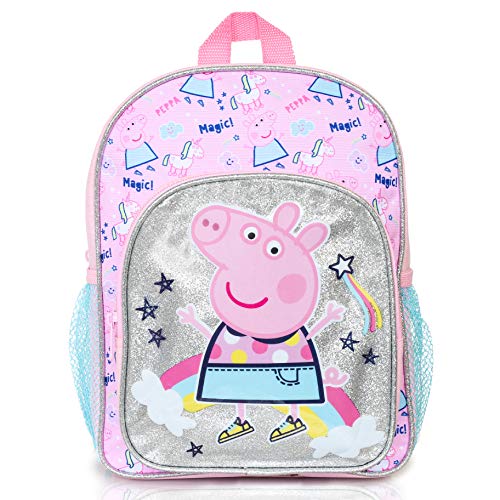 Peppa Pig Mochilas Escolares Juveniles | Mochila De Unicornios para Niñas con Purpurina Plateada Y Arco Iris | Bolso Escolar Niño Y Niña | Bolso De Viaje para Niños Pequeño para La Guardería Peppa Pig Mochilas Escolares Juveniles | Mochila De Unicornios para Niñas con Purpurina Plateada Y Arco Iris | Bolso Escolar Niño Y Niña | Bolso De Viaje para Niños Pequeño para La Guardería