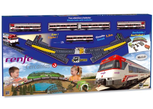 PEQUETREN Cercanías Renfe con Diorama Paisaje (Servicios e Industrias del Juguete 680), Color Via Negra