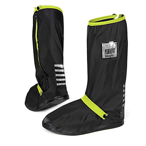PERLETTI - Cubrecalzados Impermeables Negros Altos - Cubrezapatillas Reflectantes Antideslizantes - Galochas Lluvia Nieve - Protectores Zapatos PVC Resistentes y Reutilizables (M 40/42, Verde Lima) PERLETTI - Cubrecalzados Impermeables Negros Altos - Cubrezapatillas Reflectantes Antideslizantes - Galochas Lluvia Nieve - Protectores Zapatos PVC Resistentes y Reutilizables (M 40/42, Verde Lima)
