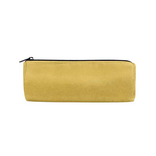 Personalizar amarillo mostaza - Bolsa de lápices cilíndrica de edición limitada de Navidad, bolsa de papelería con cremallera de caja de lápices, bolsa de lavado