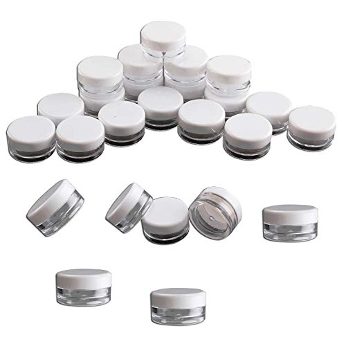 PetHot 100 Piezas de 5ML Plástico Claro Pequeño Frasco Jarra Macetas Vacía Viaje de Muestra Recipientes Redondo Mini Brillo Nail Art Herramientas de Almacenamiento PetHot 100 Piezas de 5ML Plástico Claro Pequeño Frasco Jarra Macetas Vacía Viaje de Muestra Recipientes Redondo Mini Brillo Nail Art Herramientas de Almacenamiento