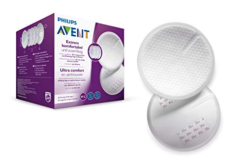 Philips Avent SCF254/61 - Discos absorbentes de lactancia desechables, pack de 60 discos absorbentes para usar de día o de noche, Blanco Philips Avent SCF254/61 - Discos absorbentes de lactancia desechables, pack de 60 discos absorbentes para usar de día o de noche, Blanco