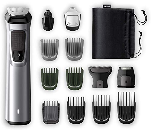 Philips Barbero MG7720/15 Recortador de barba y pelo, óptima precisión, 14 en 1 tecnología Dualcut, autonomía de 120 minutos, batería, Negro/Plata Philips Barbero MG7720/15 Recortador de barba y pelo, óptima precisión, 14 en 1 tecnología Dualcut, autonomía de 120 minutos, batería, Negro/Plata