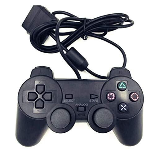 Phoetya New Black Shock Wired Game Controller for Sony Ps2 Snowflake Button Can Be Turned to PC