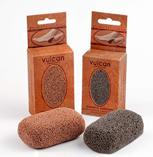 Piedra Pómez Vulcan - Pack de 2 unidades (Colores: Terracotta - Gris) - Elimina durezas y callosidades de pies y manos Piedra Pómez Vulcan - Pack de 2 unidades (Colores: Terracotta - Gris) - Elimina durezas y callosidades de pies y manos