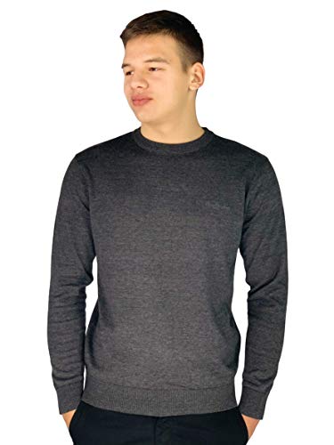 Pierre Cardin Jersei Esencial para Hombre de Punto con Cuello Redondo (Large, Charcoal Marl) Pierre Cardin Jersei Esencial para Hombre de Punto con Cuello Redondo (Large, Charcoal Marl)