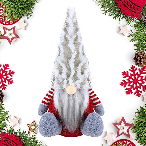 PINPOXE Gnomo de Navidad, Papá Noel, Muñeco de Navidad, Mini muñeco de Papá Noel gnomo Hecho a Mano, Juguete de Peluche de gnomo de Navidad Figura de Navidad de pie Decoración navideña