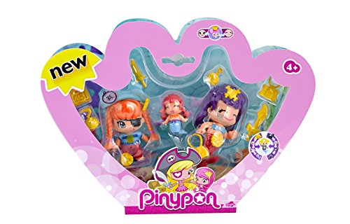 Pinypon - Pack de 3 Figuras Pirata y Sirenitas (Famosa 700013366)