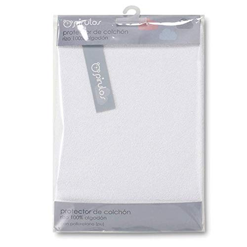 Pirulos Protector Colchón para Mini Cuna de Bebé/Protector de Colchón e Impermeable Anti Ácaros, Medidas 50x80cm Color Blanco Pirulos Protector Colchón para Mini Cuna de Bebé/Protector de Colchón e Impermeable Anti Ácaros, Medidas 50x80cm Color Blanco