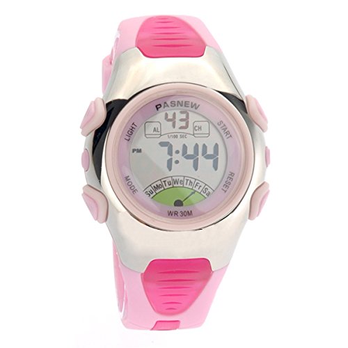 PIXNOR PASNEW PSE-219 - Reloj deportivo digital LED para niñas (rosa)