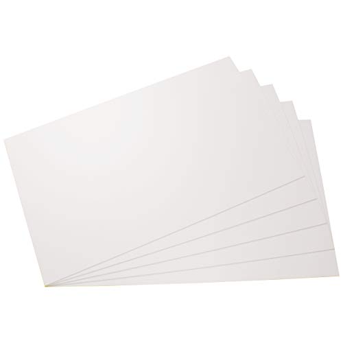 Placas de poliestireno placas PS placas blanco fuerte, rigido, duro plásticas para modelismo/manualidades en blanco, diferentes tamaños y cantidades, comprar 5 piezas, 297mm x 210mm x 2mm