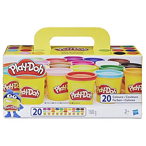 Play-Doh-Pack 20 Botes, color surtido, (Hasbro A7924EUC)
