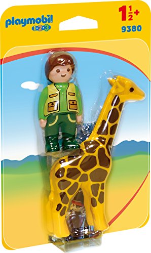 PLAYMOBIL- 1.2.3 Cuidador con Jirafa Juguete, Multicolor (geobra Brandstätter 9380) PLAYMOBIL- 1.2.3 Cuidador con Jirafa Juguete, Multicolor (geobra Brandstätter 9380)