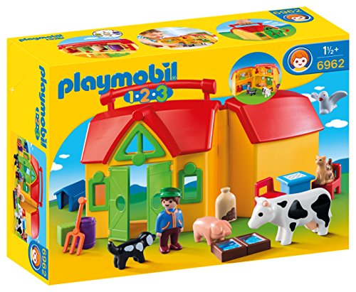 PLAYMOBIL 1.2.3 Granja Maletín, a Partir de 1.5 Años (6962) , color, modelo surtido PLAYMOBIL 1.2.3 Granja Maletín, a Partir de 1.5 Años (6962) , color, modelo surtido