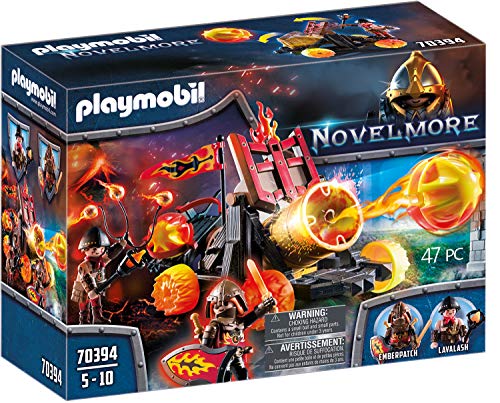 PLAYMOBIL-Catapulta de Lava de los Bandidos de Burnham Juguete, Multicolor (70394)