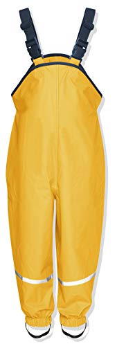 Playshoes Regenlatzhose, Pantalones para Niños, Amarillo, 2-3 años/98 cm
